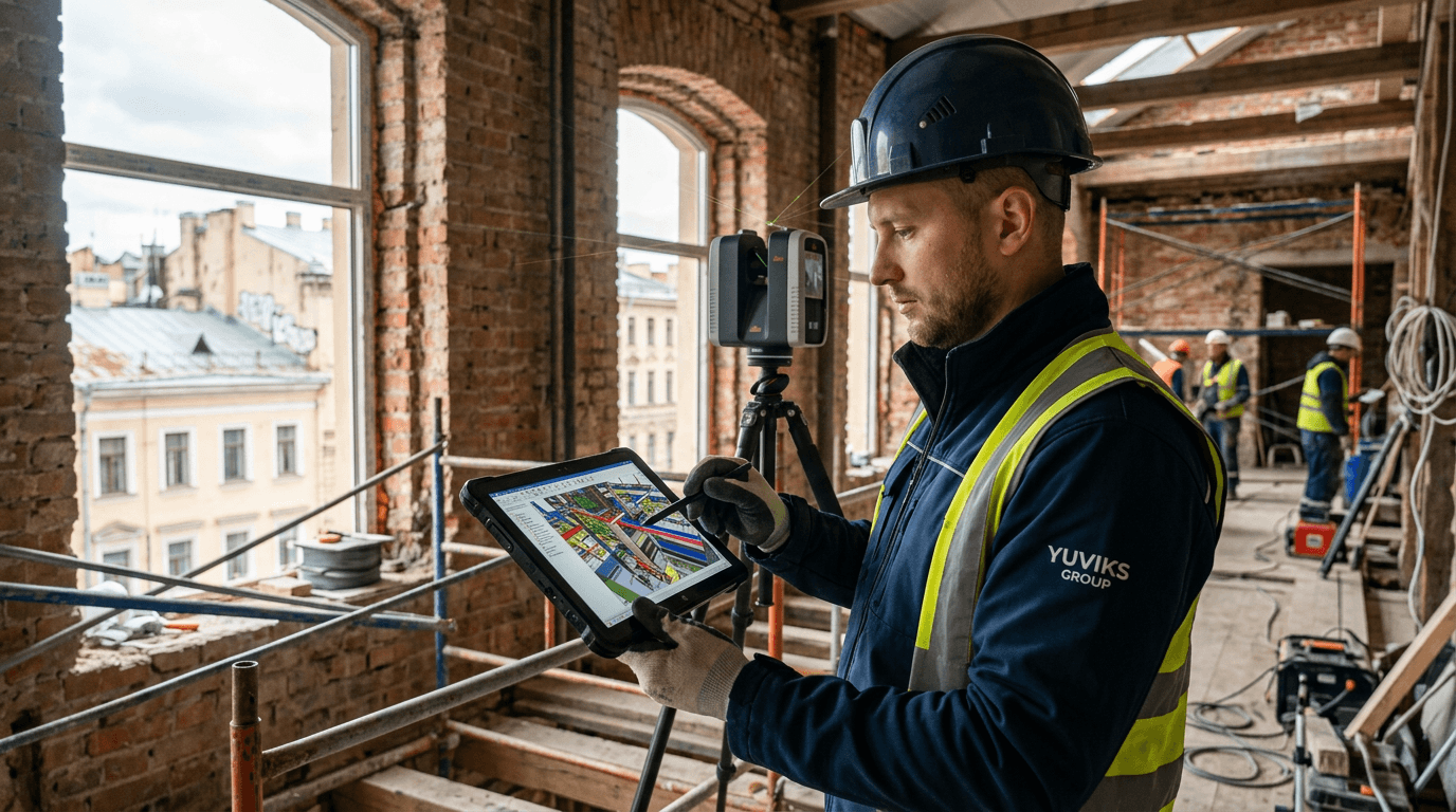 Цифровые двойники зданий: как BIM и 3D-сканирование снижают риски при реконструкции